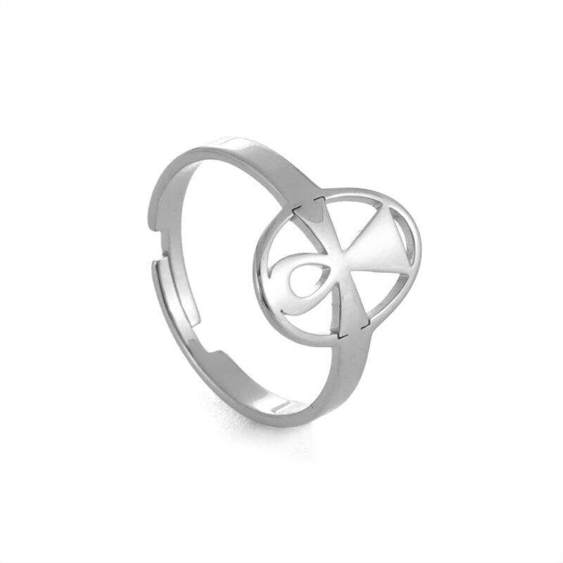 Bague Croix de Vie Ajustable – Image 3