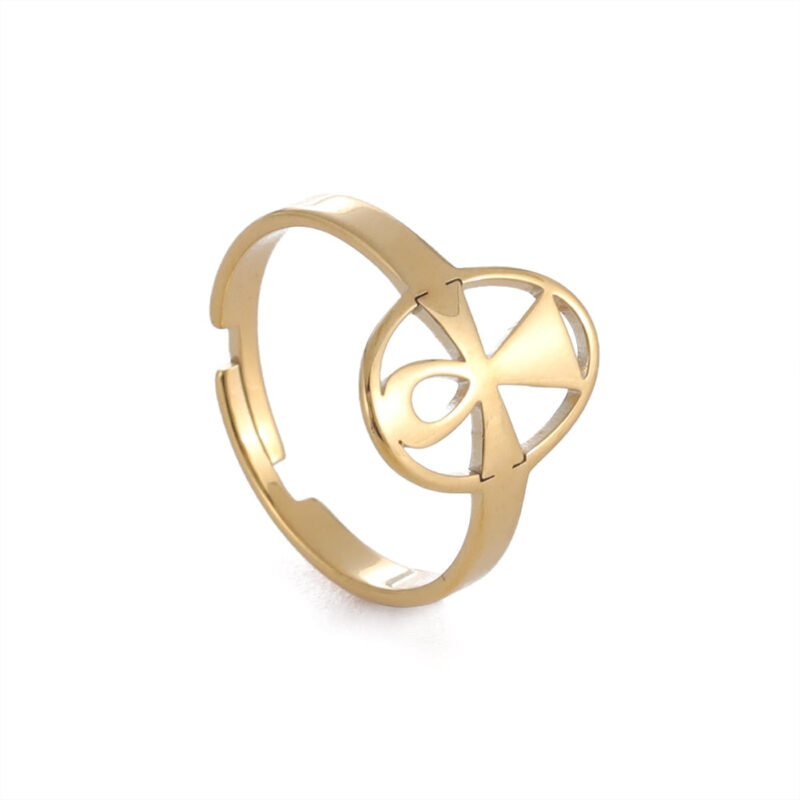 Bague Croix de Vie Ajustable