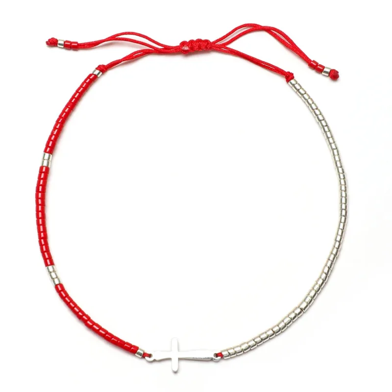 Bracelet à Breloques avec Croix Argentée – Image 5