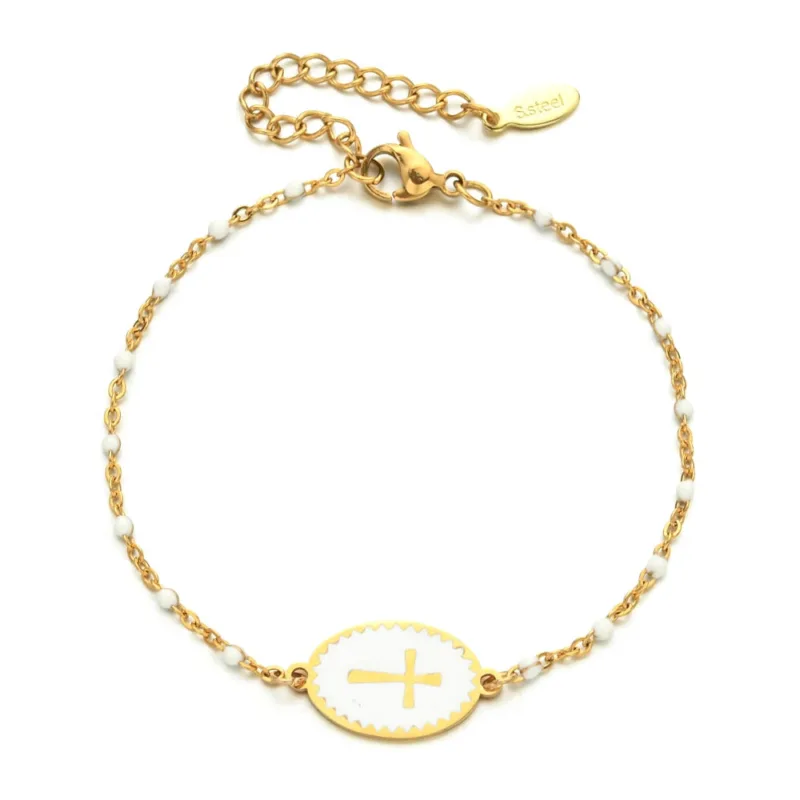 Bracelet avec Médaillon en Forme de Croix – Image 2