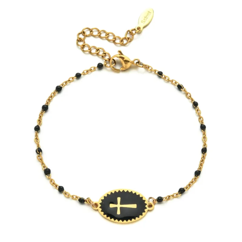 Bracelet avec Médaillon en Forme de Croix