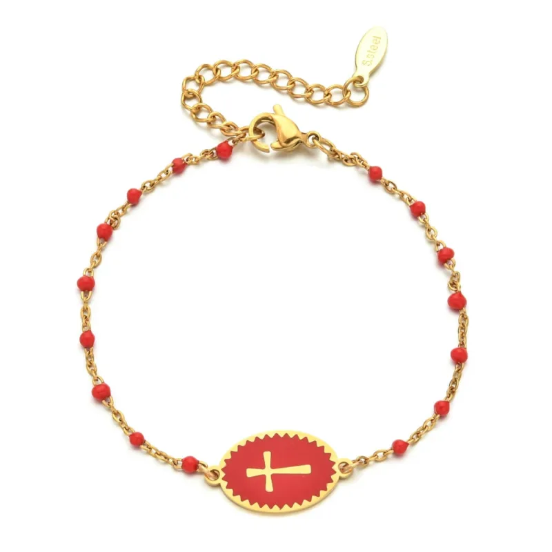 Bracelet avec Médaillon en Forme de Croix – Image 6
