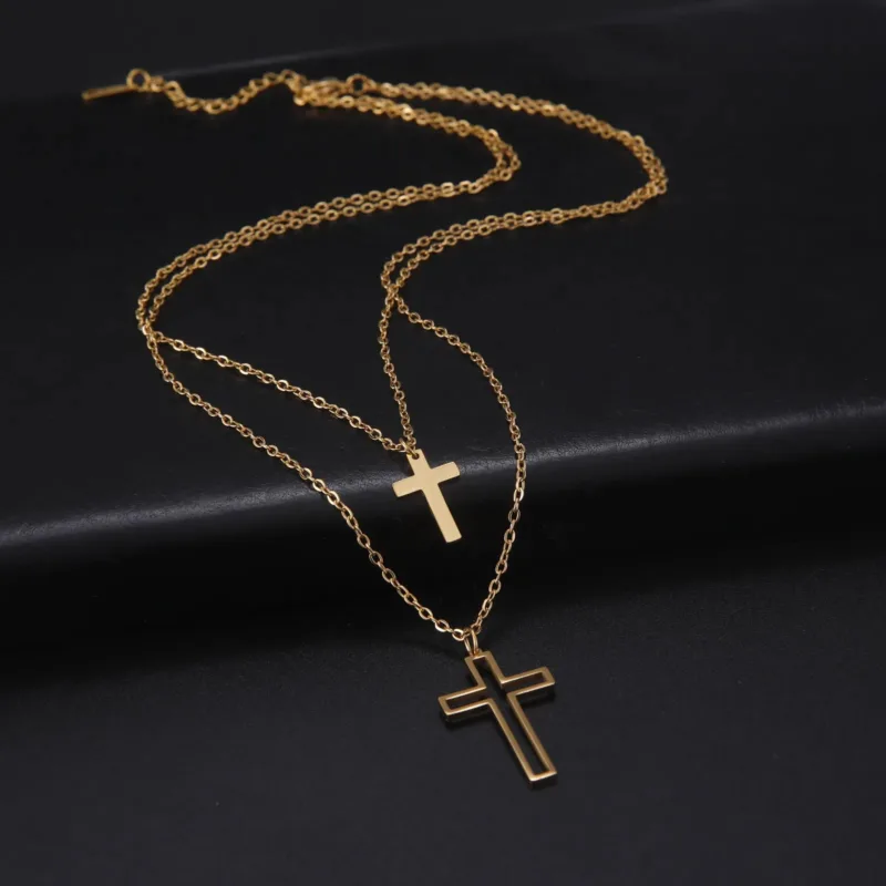 Double Collier Croix Design – Image 4